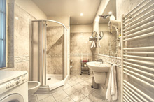Bathroom in a one bedroom apartment type 4 in Residence Masna